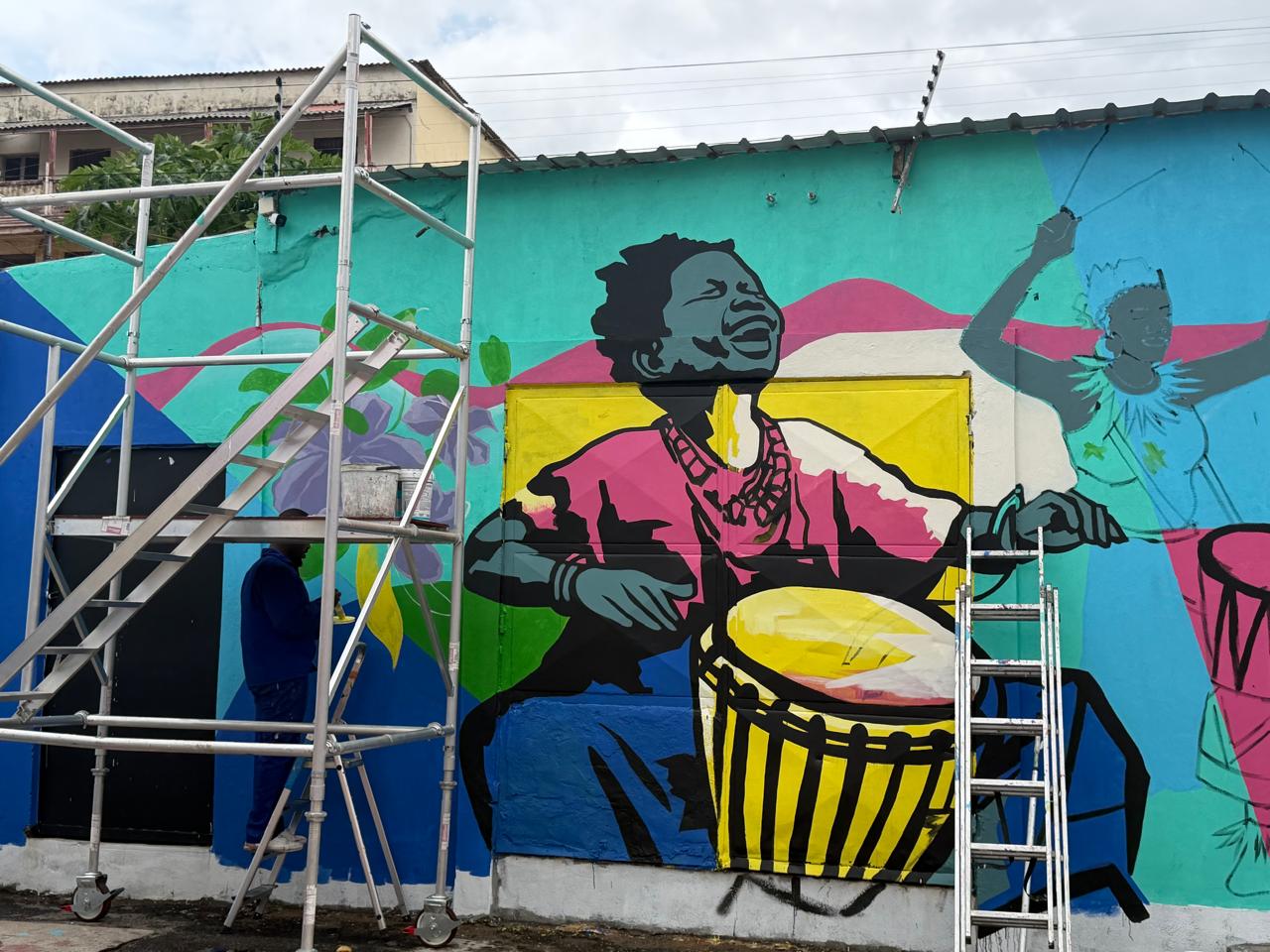 Marrabenta Walls — public artwork by Coana in Downtown Maputo