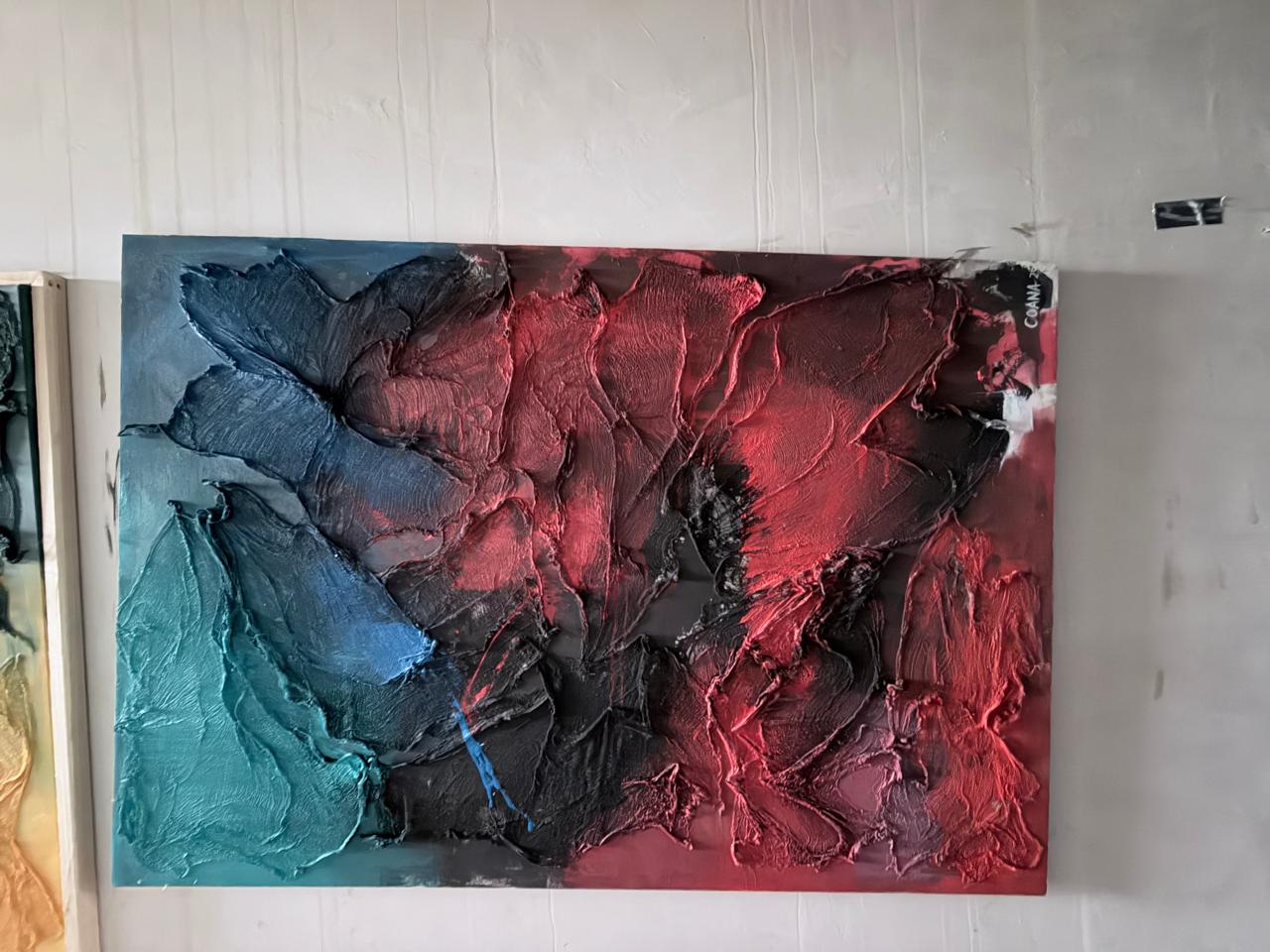 Fogo e Maré — Heavy impasto on canvas by Coana, 2025