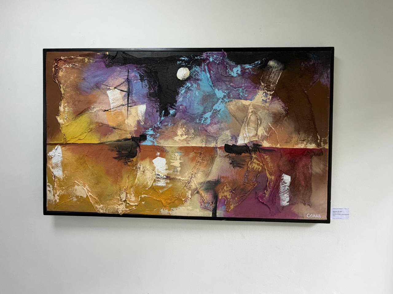 Lamento do Mar — Acrylic and textile on canvas by Coana, 2025