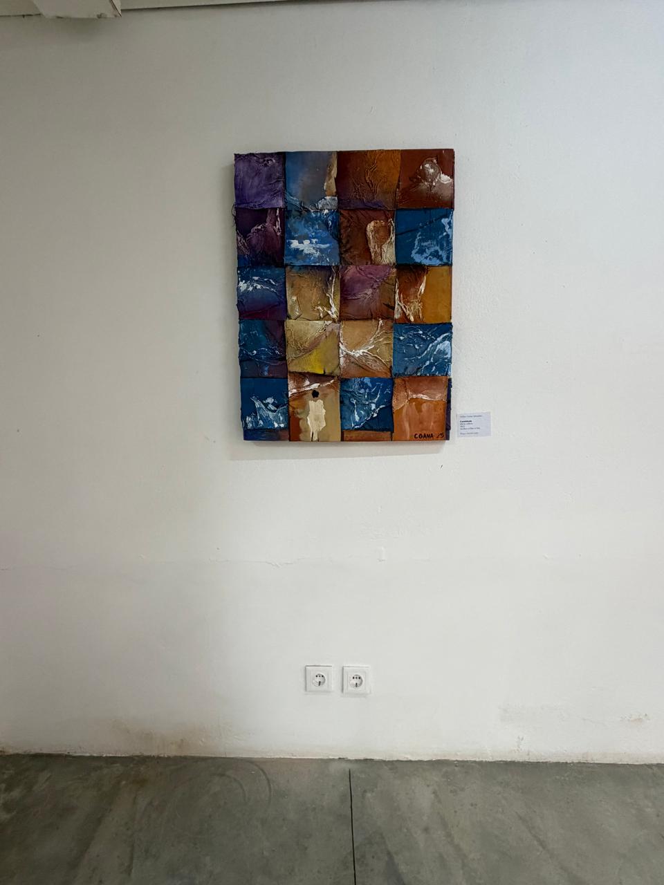 Constelação — Mixed media grid on canvas by Coana, 2025