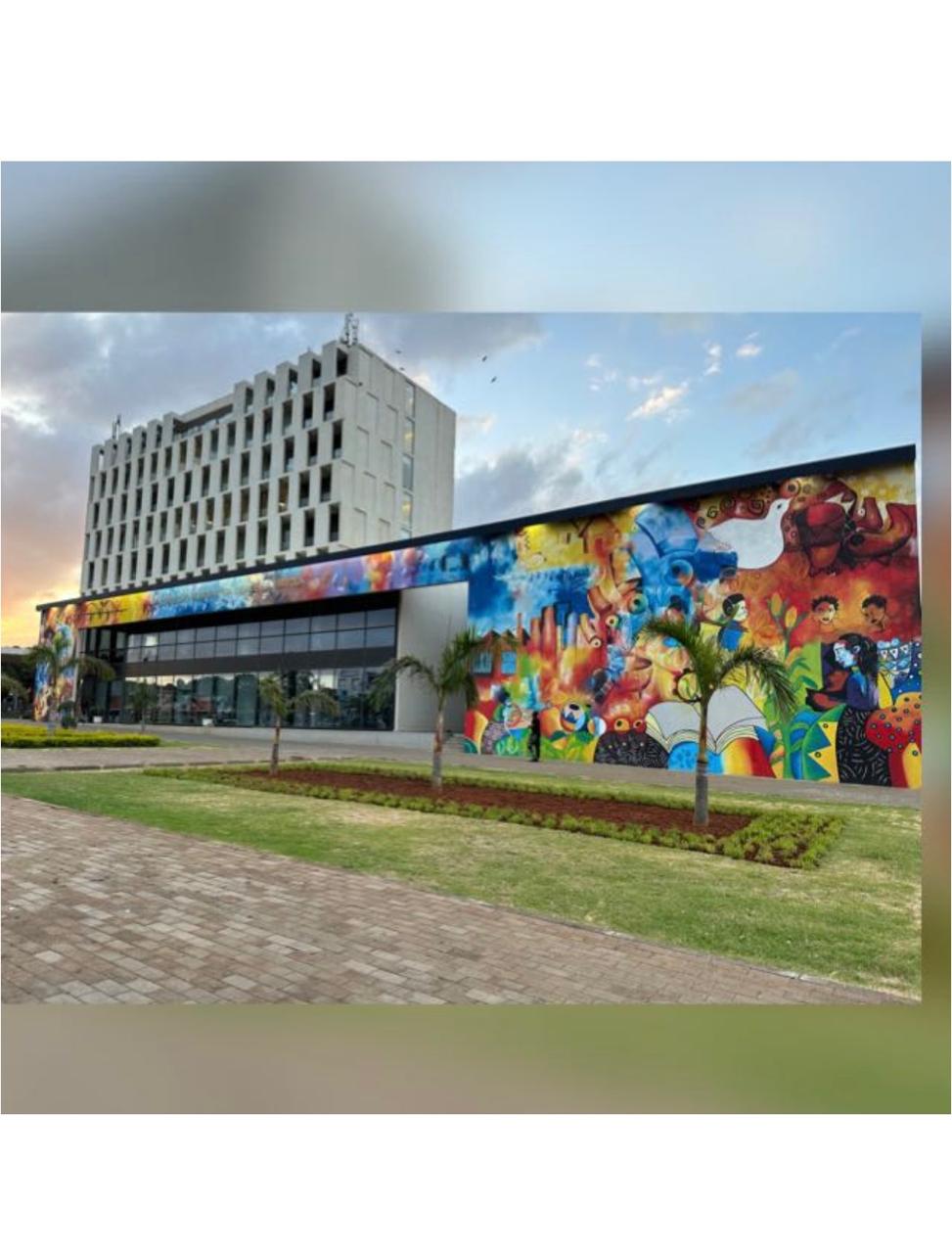 Story of Matola — public artwork by Coana in Matola City Hall, Mozambique